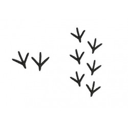 Stickdatei - Fußspuren Vogel